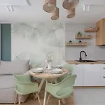 Stylish With Air Conditioning And A Workspace In The Center Of By Renters Apartment Warschau