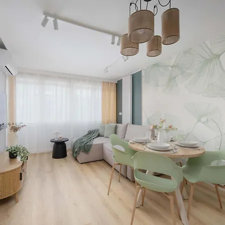 Stylish With Air Conditioning And A Workspace In The Center Of By Renters Appartement